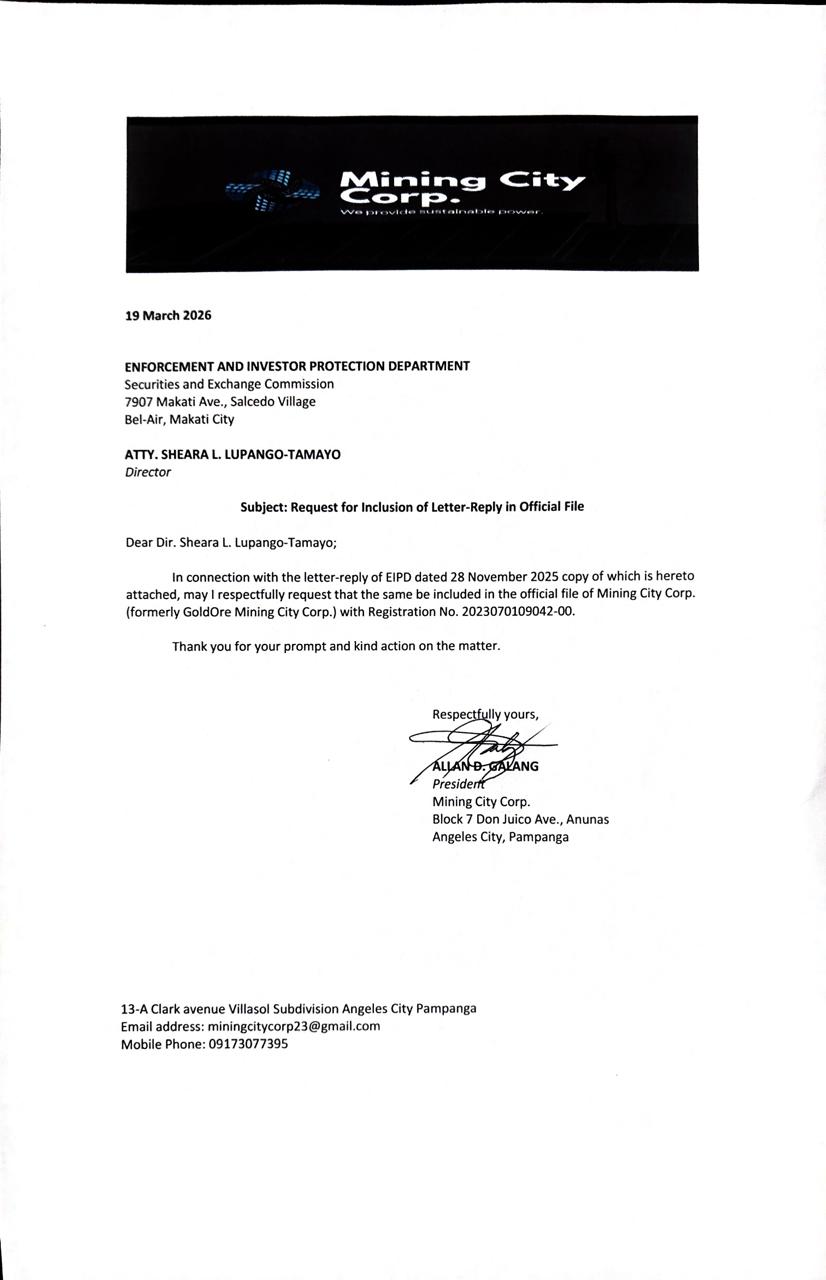 Letter to SEC EIPD